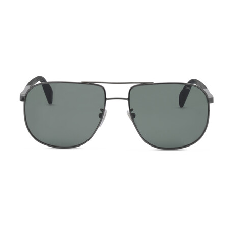 Chopard // Unisex Aviator Sunglasses // Gunmetal + Gray + Green // New