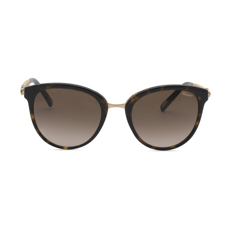 Women's Round Sunglasses // Havana + Gradient Brown // Store Display