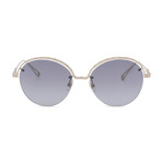 Women's Imperiale Round Sunglasses // Shiny Rose Gold + Smoke Gradient // Store Display
