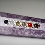 Genuine Polished Lepidolite Crystal Healing Wand With Black Velvet Pouch