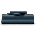 Cool & Crisp 100% Cotton Percale 4-Piece Sheet Set // PG Blue (Full)