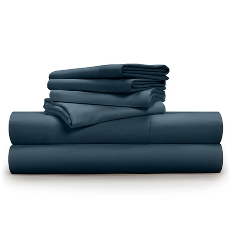 Luxe Soft & Smooth TENCEL™// 6-Piece Sheet Set // PG Blue (Full)