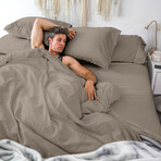 Luxe Soft & Smooth TENCEL™// 6-Piece Sheet Set // Sandy Taupe (Full)