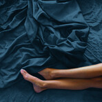 Classic Cool & Crisp 100% Cotton Percale Duvet Cover Set // PG Blue (Full/Queen)