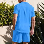 Button-Up + Shorts // 2-Piece Set // Sky Blue (M)