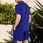 Button-Up + Shorts // 2-Piece Set // Blue (M)