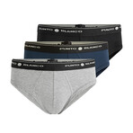 3-Pack Slip Basix // Gray + Navy + Black (S)