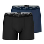 2-Pack Boxer Basix Microfiber // Black + Navy (S)