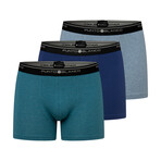 3-Pack Boxer Basix // Assorted Blues (S)