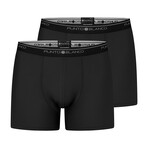 2-Pack Boxer Basix Microfiber // Black (S)