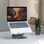 Rmour Foldable Laptop Stand // Ridge Stand (Silver)