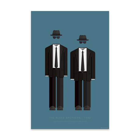 The Blues Brothers Print on Acrylic Glass // Fred Birchal (16"W x 24"H x 0.25"D)