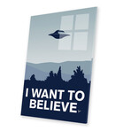 I Want To Believe Minimal Poster X-Files Print on Acrylic Glass // Chungkong (16"W x 24"H x 0.25"D)