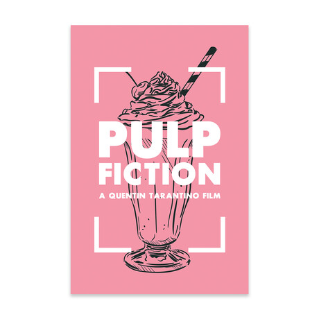 Pulp Fiction Vintage Poster Print on Acrylic Glass // Popate (16"W x 24"H x 0.25"D)