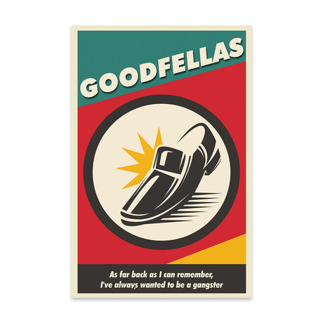 Goodfellas Vintage Poster Print on Acrylic Glass // Popate (16"W x 24"H x 0.25"D)