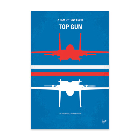 Top Gun Minimal Movie Poster Print on Acrylic Glass // Chungkong (16"W x 24"H x 0.25"D)