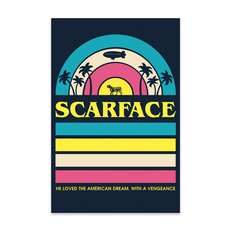 Scarface Vintage Poster III Print on Acrylic Glass // Popate (16"W x 24"H x 0.25"D)