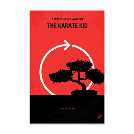 Karate Kid Minimal Movie Poster Print on Acrylic Glass // Chungkong (16"W x 24"H x 0.25"D)