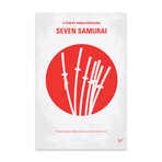 Seven Samurai Minimal Movie Poster Print on Acrylic Glass // Chungkong (16"W x 24"H x 0.25"D)