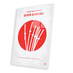 Seven Samurai Minimal Movie Poster Print on Acrylic Glass // Chungkong (16"W x 24"H x 0.25"D)