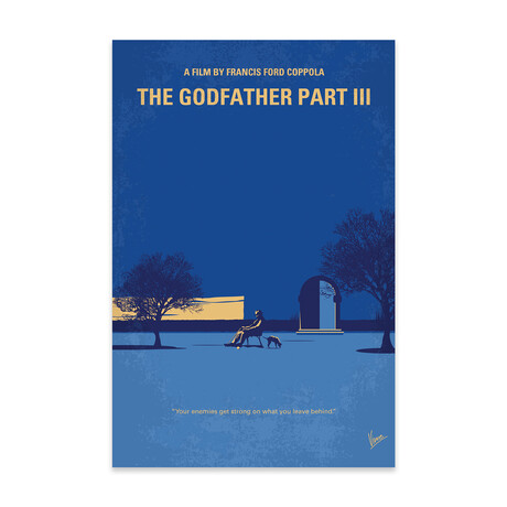 The Godfather: Part III Minimal Movie Poster Print on Acrylic Glass // Chungkong (16"W x 24"H x 0.25"D)