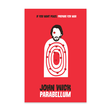 John Wick Parabellum Minimalist Poster Print on Acrylic Glass // Popate (16"W x 24"H x 0.25"D)