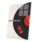 Baby Driver Minimalist PosterPrint on Acrylic Glass // Popate (16"W x 24"H x 0.25"D)