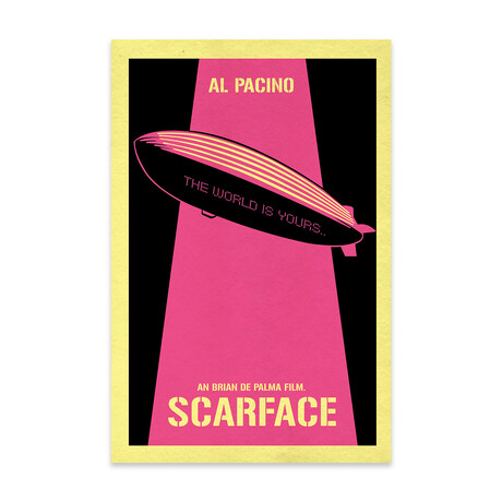Scarface Vintage Poster II Print on Acrylic Glass // Popate (16"W x 24"H x 0.25"D)