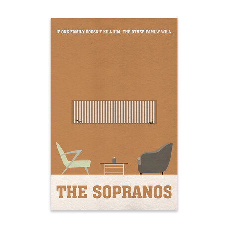 The Sopranos Minimalist Poster I Print on Acrylic Glass // Popate (16"W x 24"H x 0.25"D)