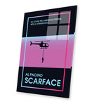 Scarface Retro Style Poster Print on Acrylic Glass // Popate (16"W x 24"H x 0.25"D)