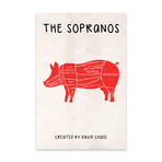 The Sopranos Minimalist Poster III Print on Acrylic Glass // Popate (16"W x 24"H x 0.25"D)