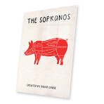 The Sopranos Minimalist Poster III Print on Acrylic Glass // Popate (16"W x 24"H x 0.25"D)