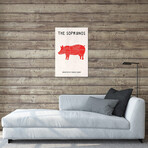 The Sopranos Minimalist Poster III Print on Acrylic Glass // Popate (16"W x 24"H x 0.25"D)