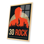 30 Rock Alternative Vintage Poster Print on Acrylic Glass // Popate (16"W x 24"H x 0.25"D)