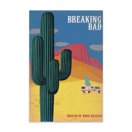 Breaking Bad Vintage Style Poster Print on Acrylic Glass // Popate (16"W x 24"H x 0.25"D)
