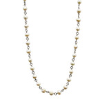 White Pearl Linked Necklace