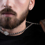 Caged Quartz Bead Necklace