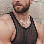 White Pearl Coin Necklace