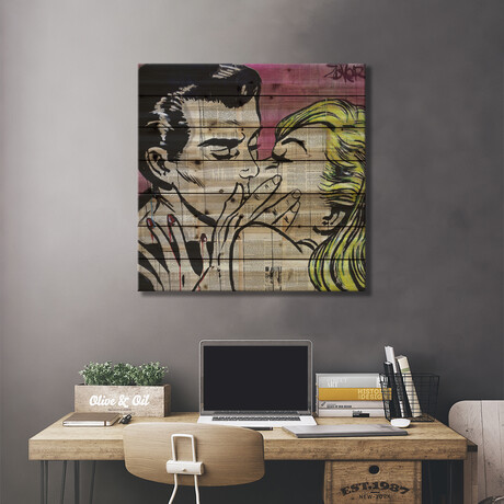 Shut Up And Kiss Me // Loui Jover (26"H x 26"W x 1.5"D)