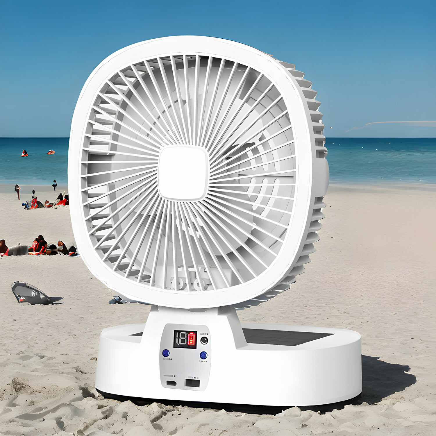 Solar Powered Fan (Single) - Vivzone Solar Powered Portable Fan - Touch ...