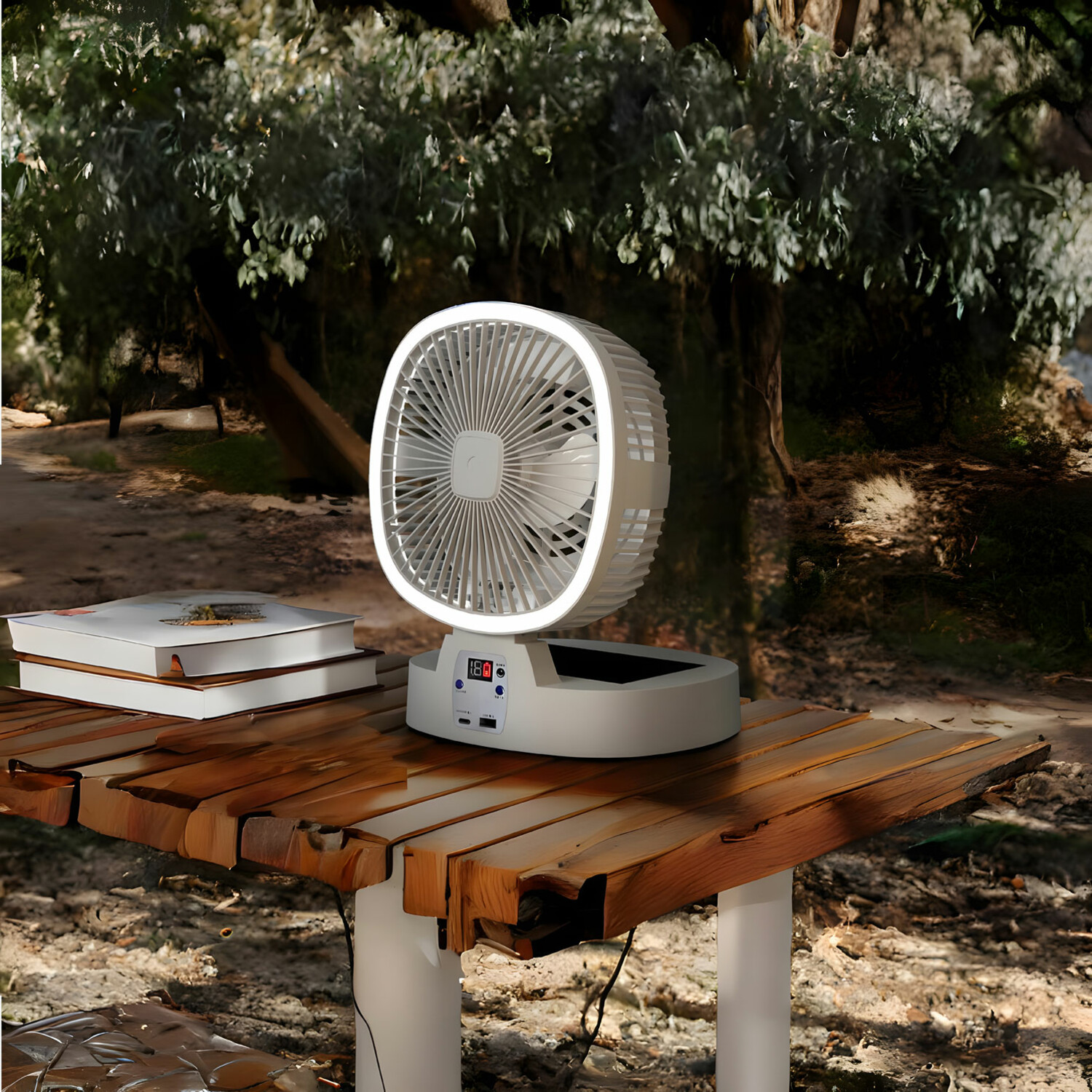 Solar Powered Fan (Single) - Vivzone Solar Powered Portable Fan - Touch ...