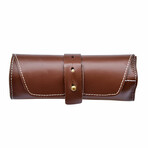 Folding Steak Knife 4" // Leather Roll // Set of 4