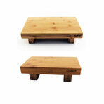 Bamboo 2pc Sushi Tray Set: 8" Tray & and 10" Tray
