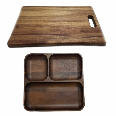 Acacia Wood 2pc Set