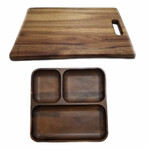 Acacia Wood 2pc Set