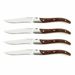 Fassona Steak Knife // Set of 4// Dark Wood Handle