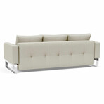 Cassius Quilt Sofa Bed // Chrome (Mixed Dance Natural)