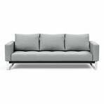 Cassius Quilt Sofa Bed // Chrome (Mixed Dance Natural)