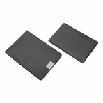 DUN SLIM // Wallet + Cardholder //  Black Clip (Matte Black Leather)