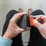 DUN SLIM // Wallet + Cardholder //  Black Clip (Matte Black Leather)
